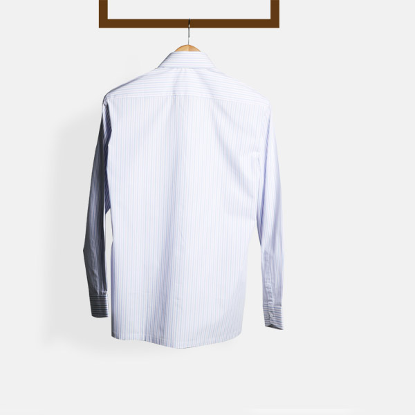 Blue & Purple Striped Shirt Sustainable Custom Menswear by A.I.